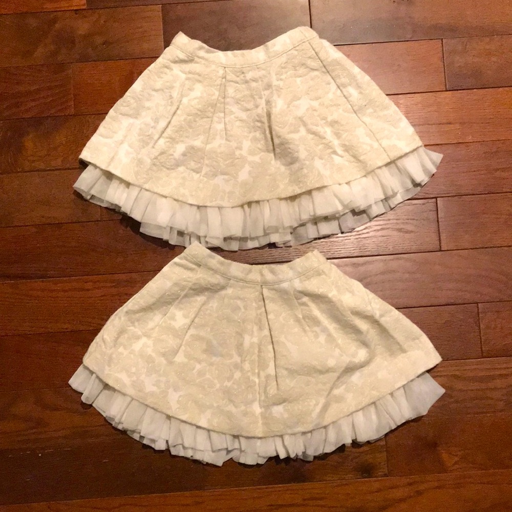 Twin holiday skirts